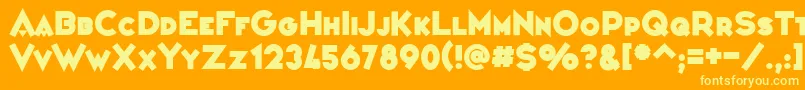 VarietРІConfРІrencier Font – Yellow Fonts on Orange Background