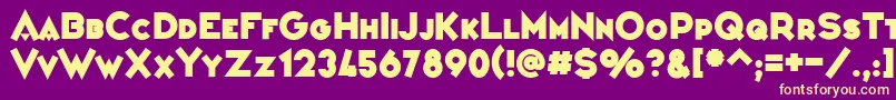 VarietРІConfРІrencier Font – Yellow Fonts on Purple Background