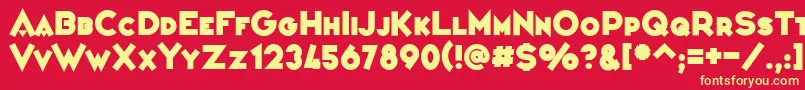 VarietРІConfРІrencier Font – Yellow Fonts on Red Background