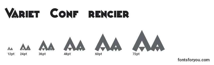 Размеры шрифта VarietРІConfРІrencier