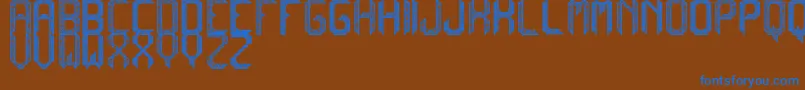 CadabraDebilex Font – Blue Fonts on Brown Background