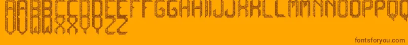 CadabraDebilex Font – Brown Fonts on Orange Background