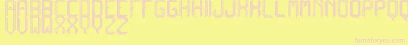 CadabraDebilex Font – Pink Fonts on Yellow Background