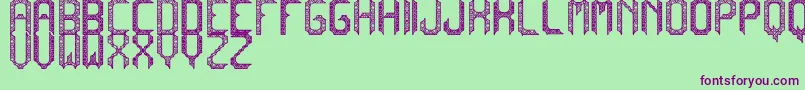 CadabraDebilex Font – Purple Fonts on Green Background