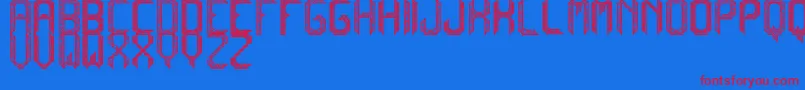 CadabraDebilex Font – Red Fonts on Blue Background