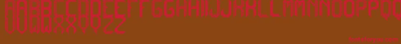CadabraDebilex Font – Red Fonts on Brown Background