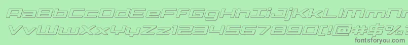 Phoenicialowercase3Dital Font – Gray Fonts on Green Background