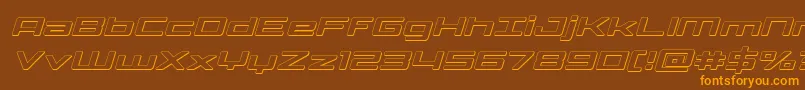 Phoenicialowercase3Dital Font – Orange Fonts on Brown Background