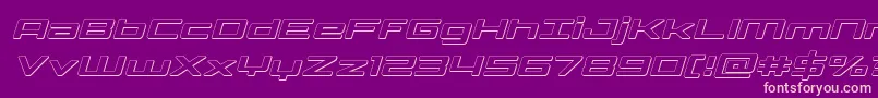 Phoenicialowercase3Dital Font – Pink Fonts on Purple Background