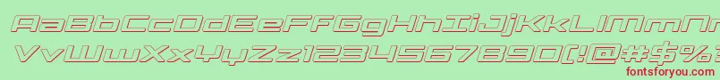 Phoenicialowercase3Dital Font – Red Fonts on Green Background