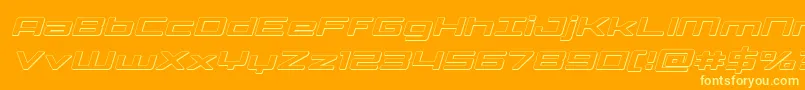 Phoenicialowercase3Dital Font – Yellow Fonts on Orange Background