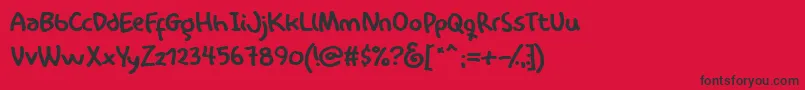 International ffy Font – Black Fonts on Red Background