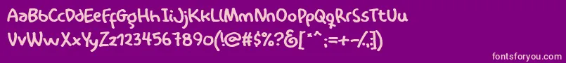 International ffy Font – Pink Fonts on Purple Background