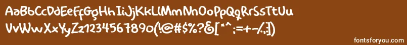 Więcej informacji o czcionce International ffy Czcionka International ffy – białe czcionki na brązowym tle