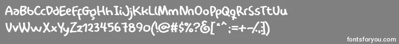 International ffy Font – White Fonts on Gray Background
