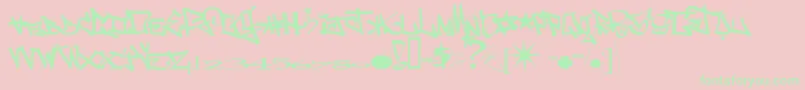 One8seven2.0 Font – Green Fonts on Pink Background