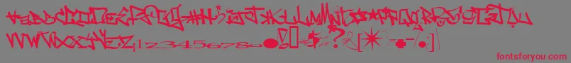 More about One8seven2.0 Font One8seven2.0 Font – Red Fonts on Gray Background