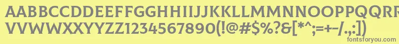 ColusRegular Font – Gray Fonts on Yellow Background