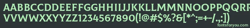 Шрифт ColusRegular – зелёные шрифты на чёрном фоне