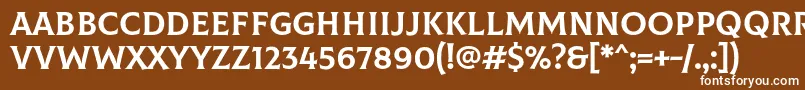 ColusRegular Font – White Fonts on Brown Background