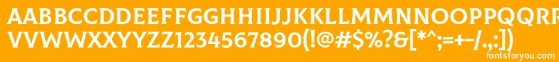 ColusRegular Font – White Fonts on Orange Background