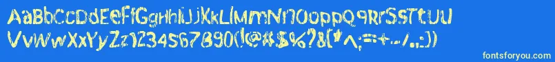 Warpspeed9 Font – Yellow Fonts on Blue Background