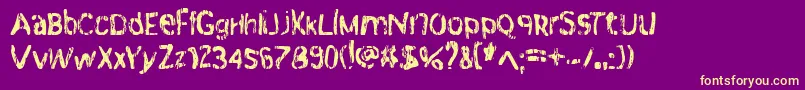 Warpspeed9 Font – Yellow Fonts on Purple Background