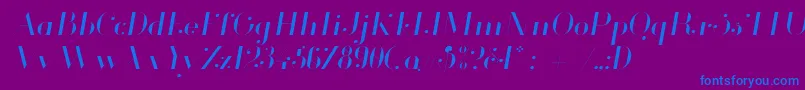 fuente Glamor Lightitalic – Fuentes Azules Sobre Fondo Morado