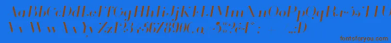 Glamor Lightitalic-fontti – ruskeat fontit sinisellä taustalla