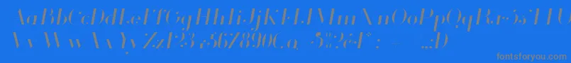 Шрифт Glamor Lightitalic – серые шрифты на синем фоне