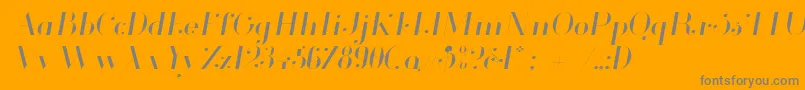 フォントGlamor Lightitalic – オレンジの背景に灰色の文字