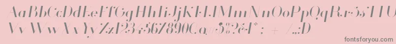 Police Glamor Lightitalic – polices grises sur fond rose