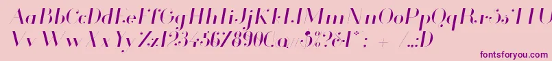 fuente Glamor Lightitalic – Fuentes Moradas Sobre Fondo Rosa