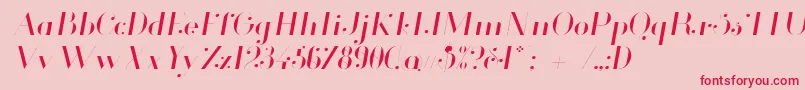 fuente Glamor Lightitalic – Fuentes Rojas Sobre Fondo Rosa