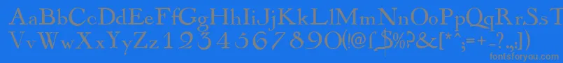 Mayflowerantique Font – Gray Fonts on Blue Background