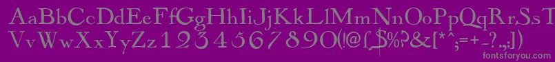 Mayflowerantique Font – Gray Fonts on Purple Background