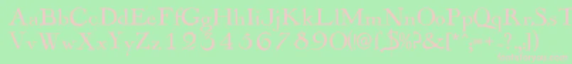 Mayflowerantique Font – Pink Fonts on Green Background