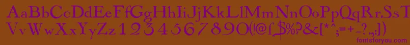 Mayflowerantique Font – Purple Fonts on Brown Background