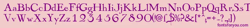 Mayflowerantique Font – Purple Fonts on Pink Background