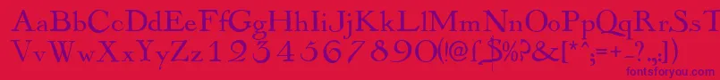 Шрифт Mayflowerantique – фиолетовые шрифты на красном фоне