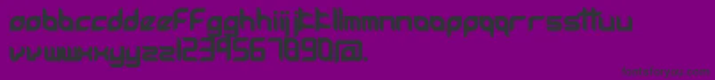 Accessories-fontti – mustat fontit violetilla taustalla