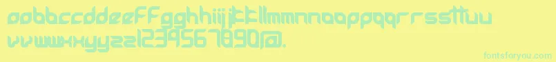 Accessories Font – Green Fonts on Yellow Background