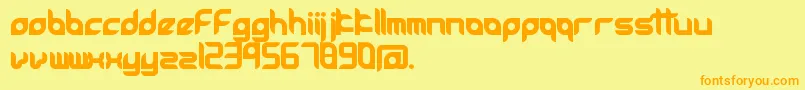 Accessories Font – Orange Fonts on Yellow Background