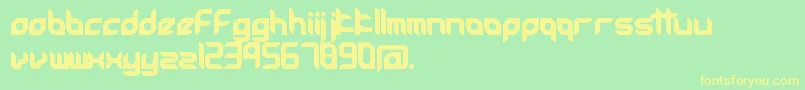 Accessories Font – Yellow Fonts on Green Background