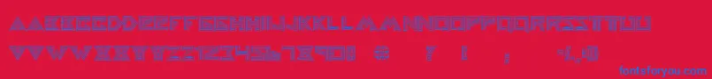 HelloearthRegular Font – Blue Fonts on Red Background