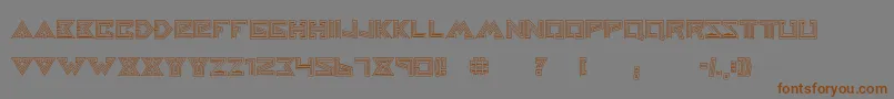 HelloearthRegular Font – Brown Fonts on Gray Background