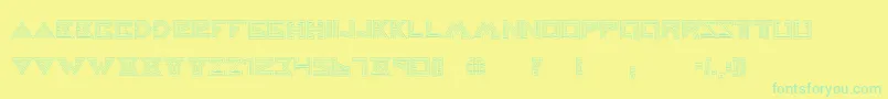 HelloearthRegular Font – Green Fonts on Yellow Background