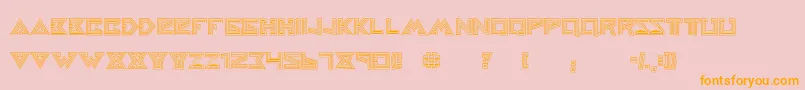 HelloearthRegular Font – Orange Fonts on Pink Background