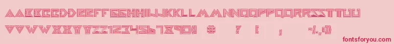 HelloearthRegular Font – Red Fonts on Pink Background