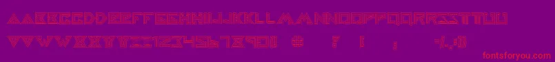 HelloearthRegular-Schriftart – Rote Schriften auf violettem Hintergrund